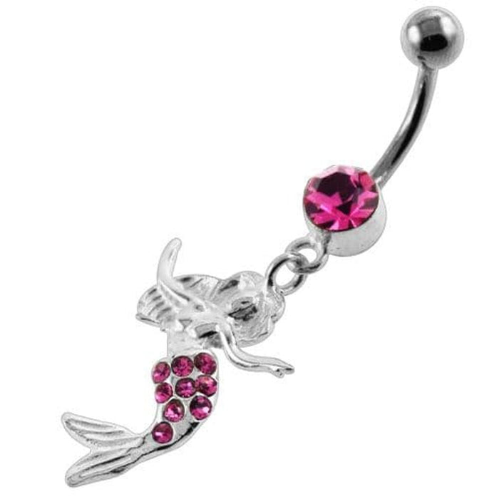 Dancing Mermaid Navel Belly Button Piercing