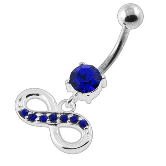 Jeweled Infinity Navel Belly Button Piercing