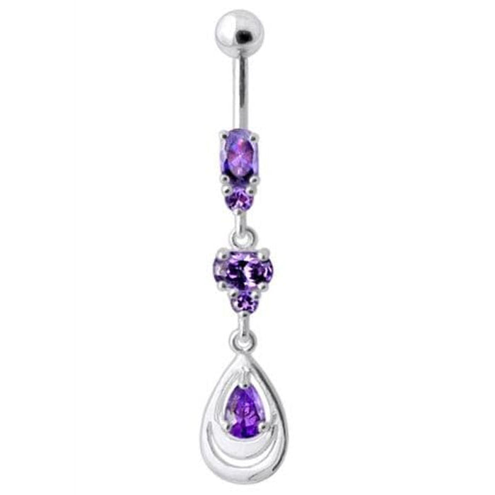 Fancy Jeweled Navel Belly Button Ring