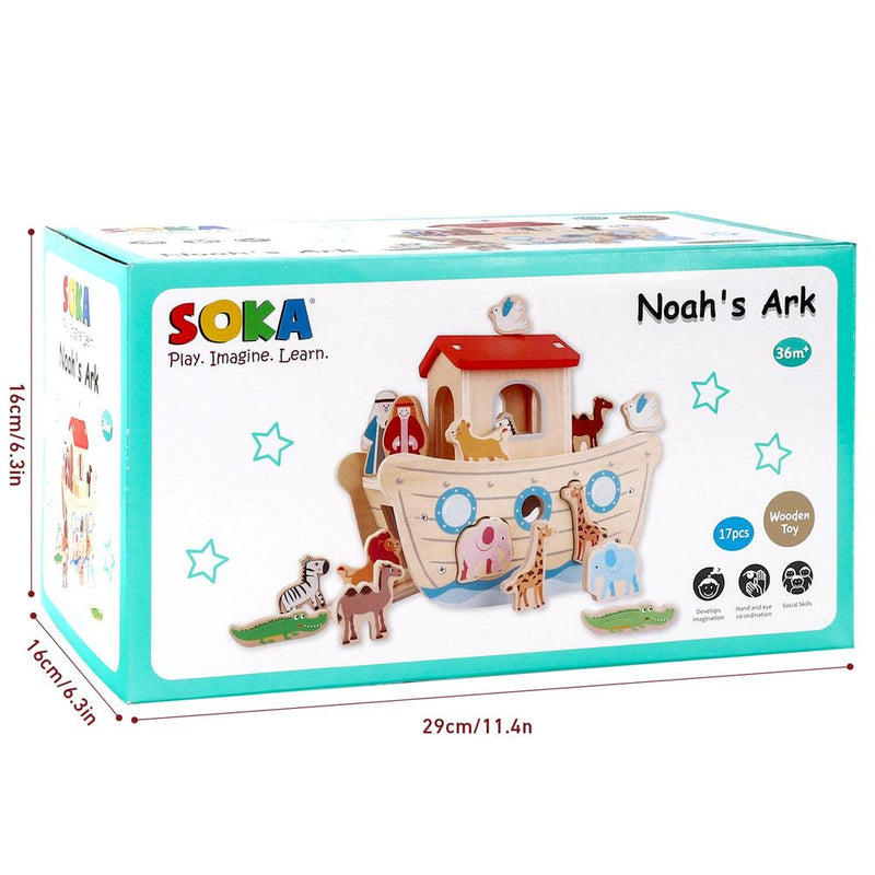 SOKA Noah's Ark - Interactive Storytelling Playset for Hours of Creative Fun - Certified Quality Wooden Toys - Ideal Gift
