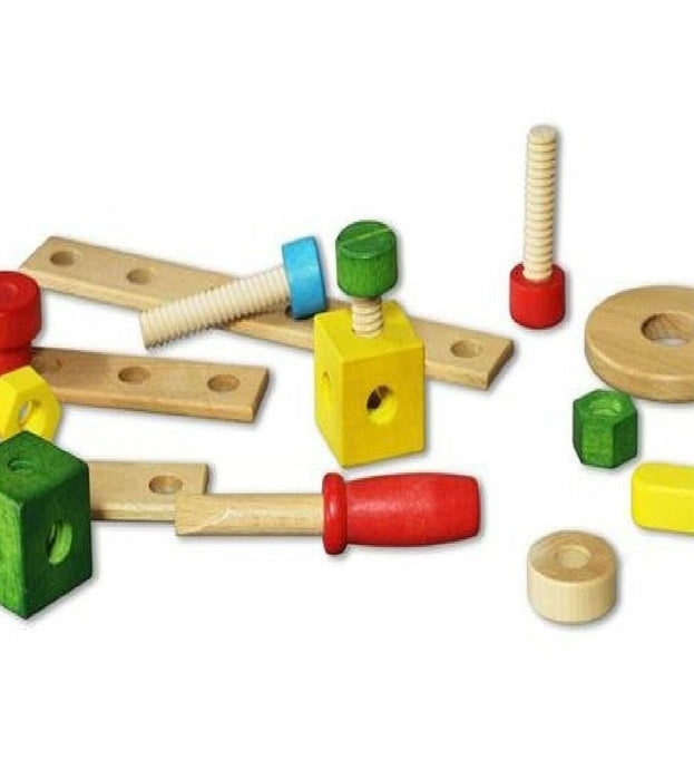 Lelin Wooden Building Toy - Boost Imaginative and Creative Skills in Kids - 92 Piece Construction Kit