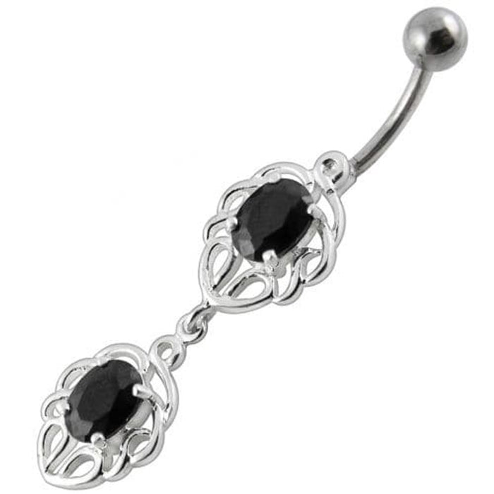 Fancy Jeweled Dangling Belly Ring