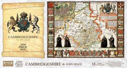 Cambridgeshire Historical Map 1000 Piece Jigsaw Puzzle (1610)