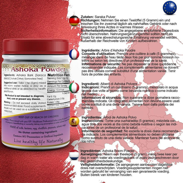 Premium Ashoka Bark Powder - Enhance Health & Wellbeing