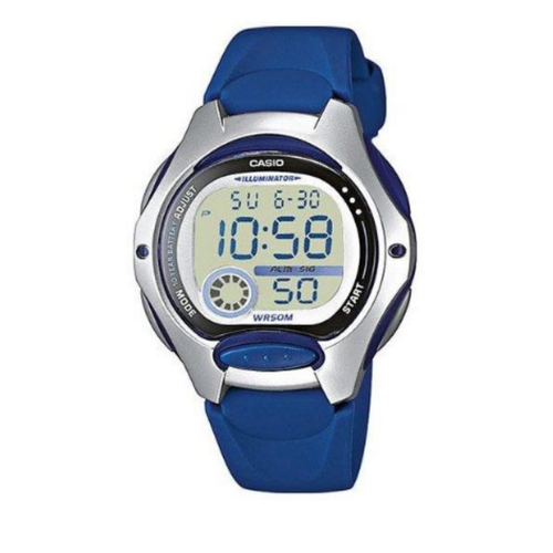 Casio Ladies Digital Blue Rubber Strap Watch - LW-200-2AVDF
