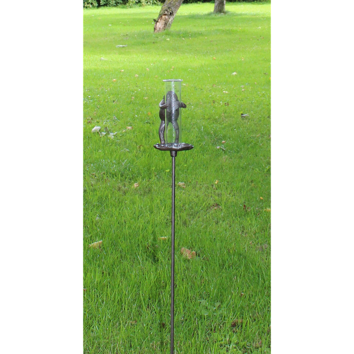 Cast Iron and Glass Garden Rain Gauge, Frog On Lily Pad