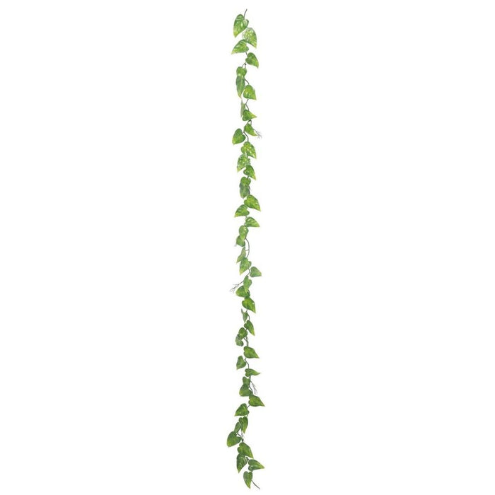 Artificial Pothos Leaf Garland Green 5.2ft - Lush, Durable, Versatile - Inspirations Wholesale