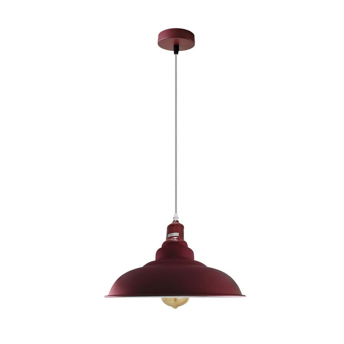 Modern Bowl Burgundy Hanging Pendant Ceiling Lamp Lighting UK E27 Pendant Light