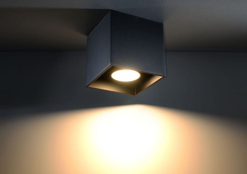 QUAD 1 Black Ceiling Lamp: Modern Loft Design LED GU10 - High Quality & Stylish Lighting Solution