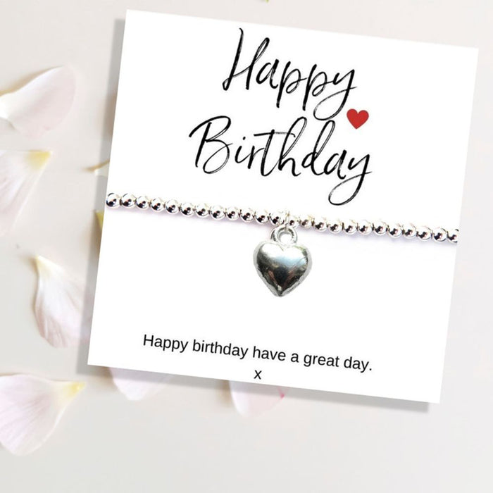 Premium Happy Birthday Bracelet - High-Quality Message Card