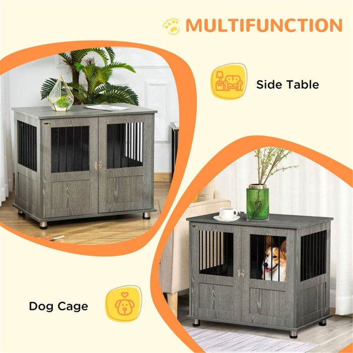 Dog Crate - Grey 75H x 95W x 55Dcm