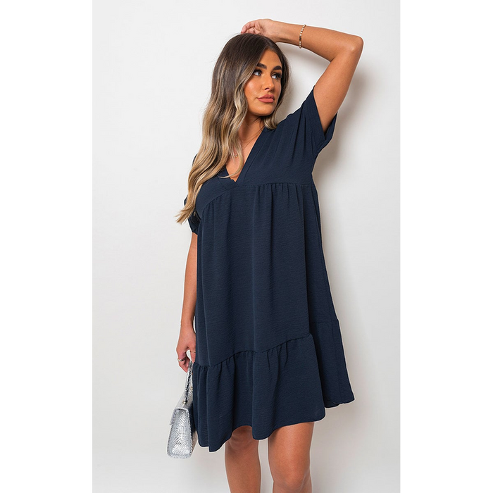 Timeless V Neck Tiered Dress