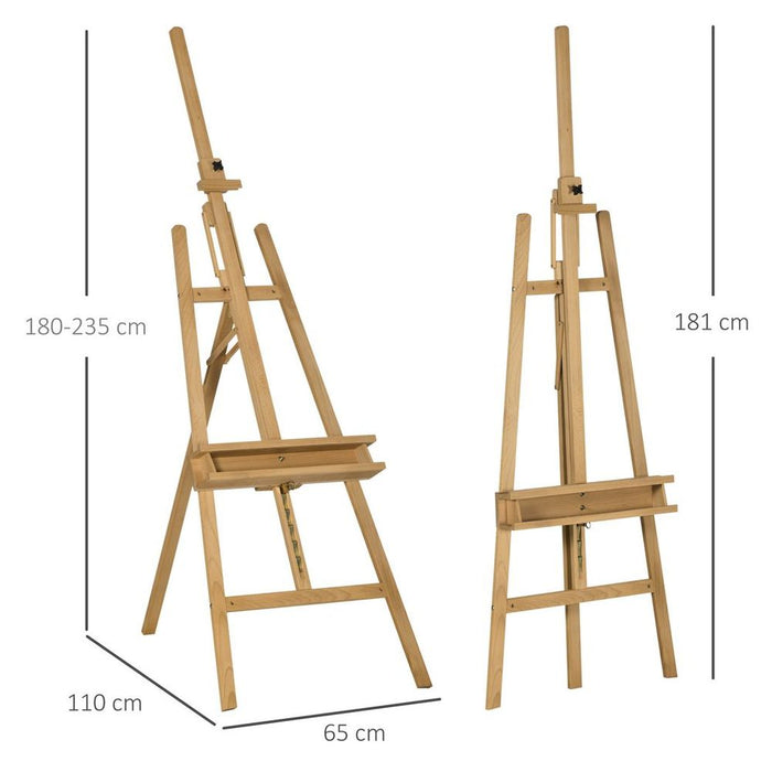 Vinsetto Adjustable Artist Easel Stand | Wooden Canvas Stand with Stability | Wedding Sign