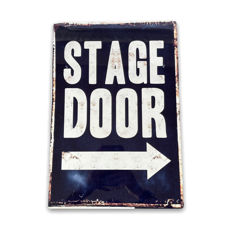 High-Quality Vintage Metal Sign - Stage Door Metal Wall Décor