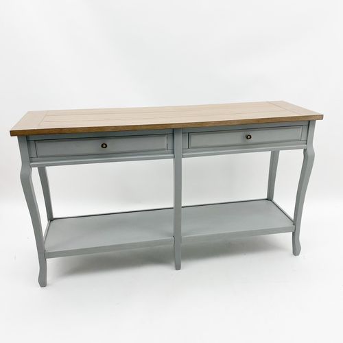 140CM WOODEN 2 DRAWER CONSOLE TABLE