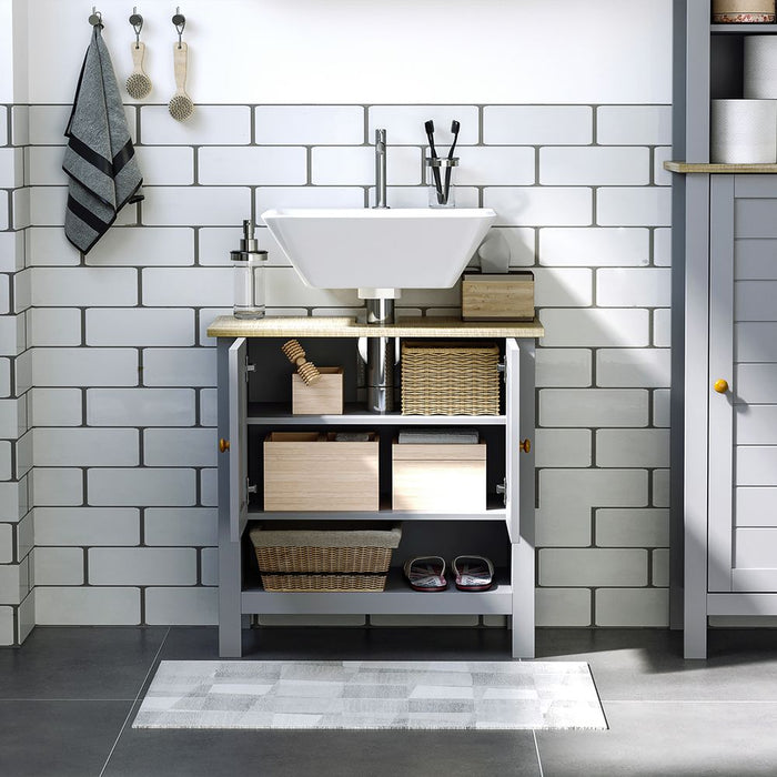 Elegant and Efficient Bathroom Under Sink Cabinet with Storage - Fits 60cm Basin