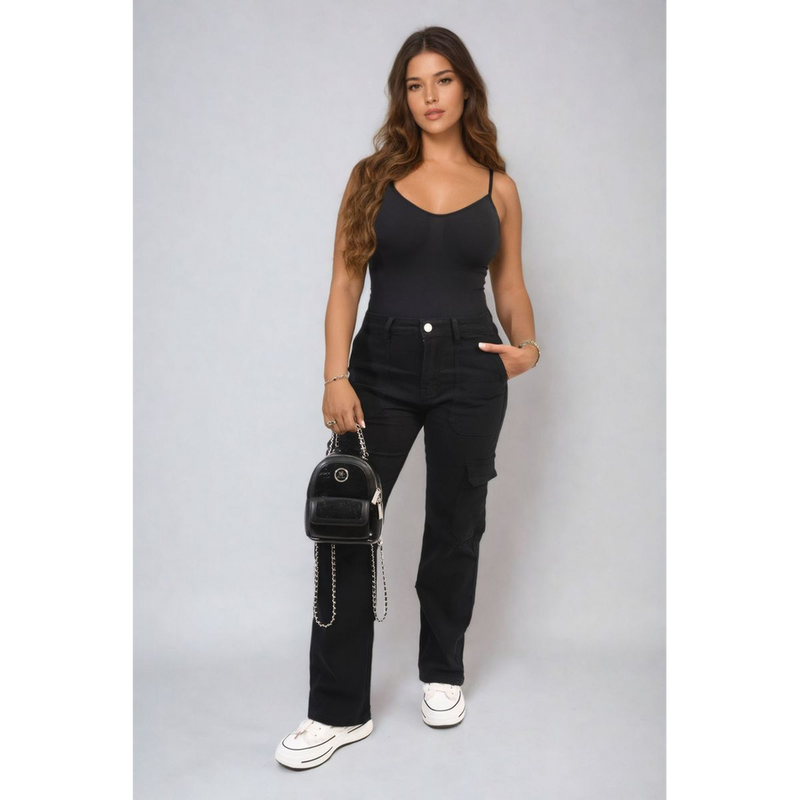 Hazel Flap Pocket Cargo Jeans - Stylish & Functional Denim for Any Adventure! 👖🌟
