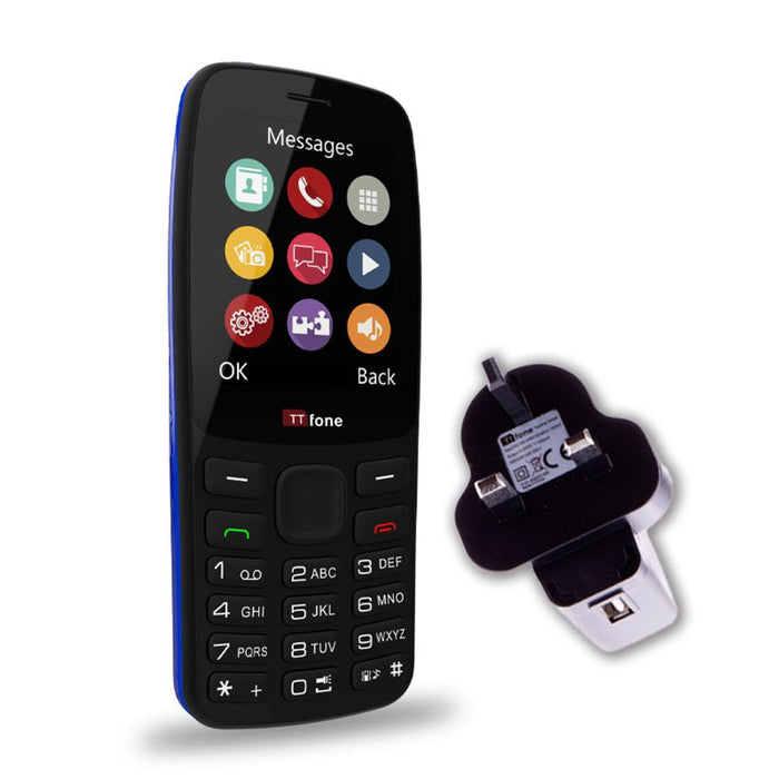 TTfone TT175 Dual SIM - Mains Charger - EE Pay As You Go: Affordable, Reliable, and Efficient Mobile Phone!