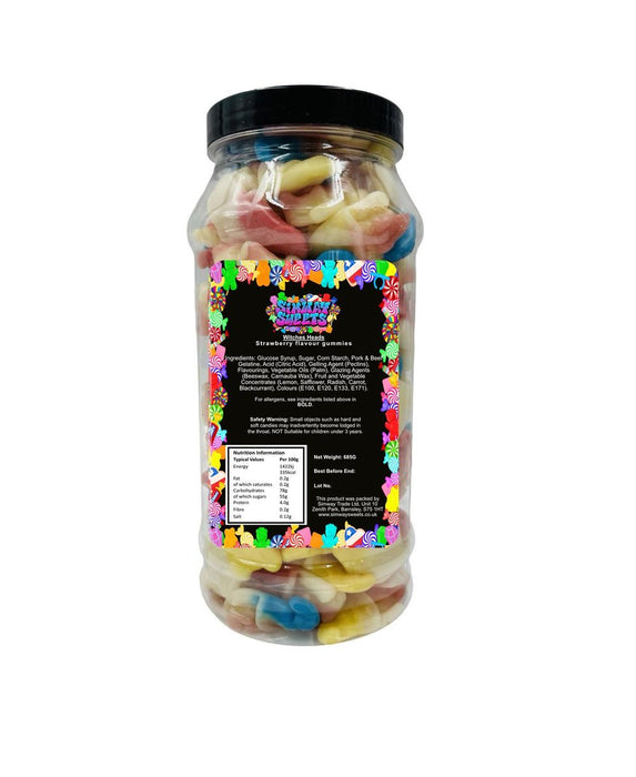 Premium Witches Heads Gummy Sweets in Retro Gift Jar