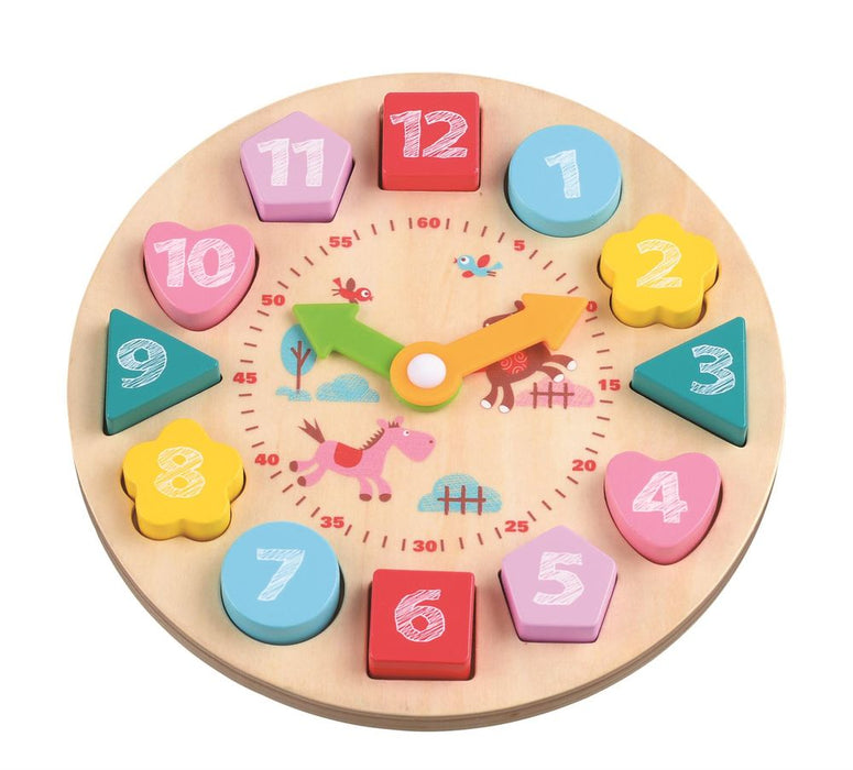 Lelin Learning Clock - Fun Educational Toy for Kids - Hand Eye Coordination & Time Telling - Safe and Colourful