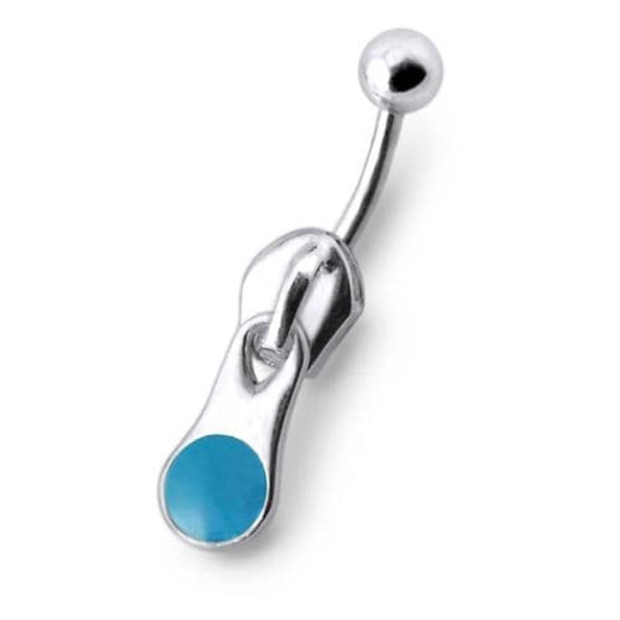 Colorful Rexine Zip Dangling Belly Ring