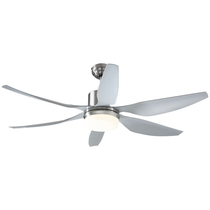 Reversible Ceiling Fan with Light, 3 Blades LED Lighting Remote Silver Fan