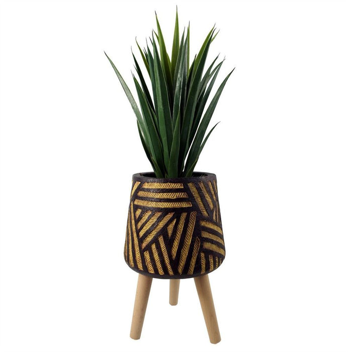 Bali Large Planter | Hand-Finished Rustic Style | Indoor/Outdoor Use | 45cm x 28cm