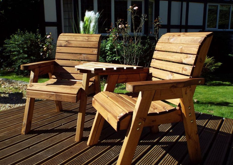 Premium UK-Made Twin Companion Set - Angled/Straight Design, FSC Sourced, Water Repellent - 10 Yr Guarantee