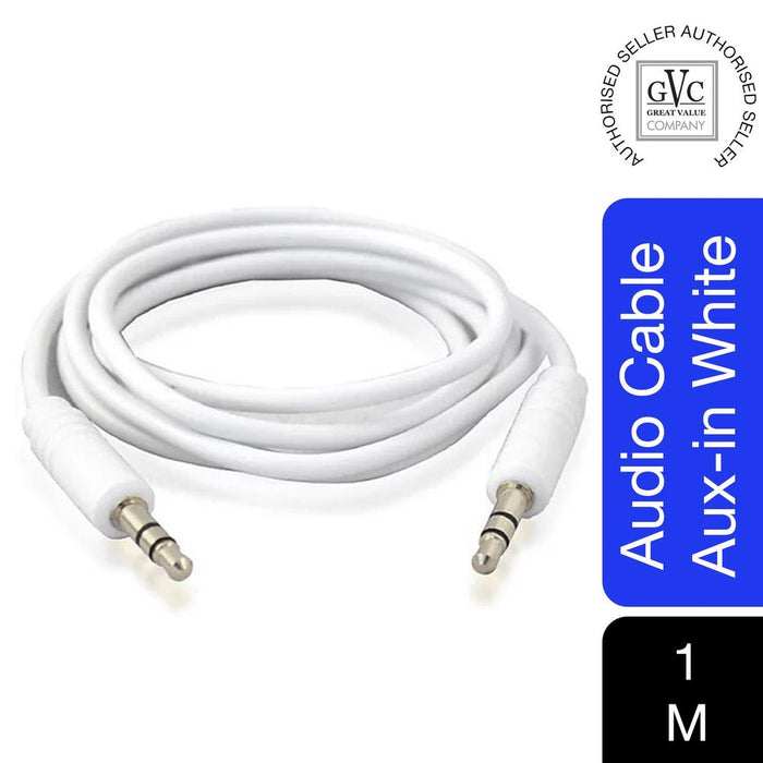 Premium 3.5mm Audio Jack Cable - 1m, White