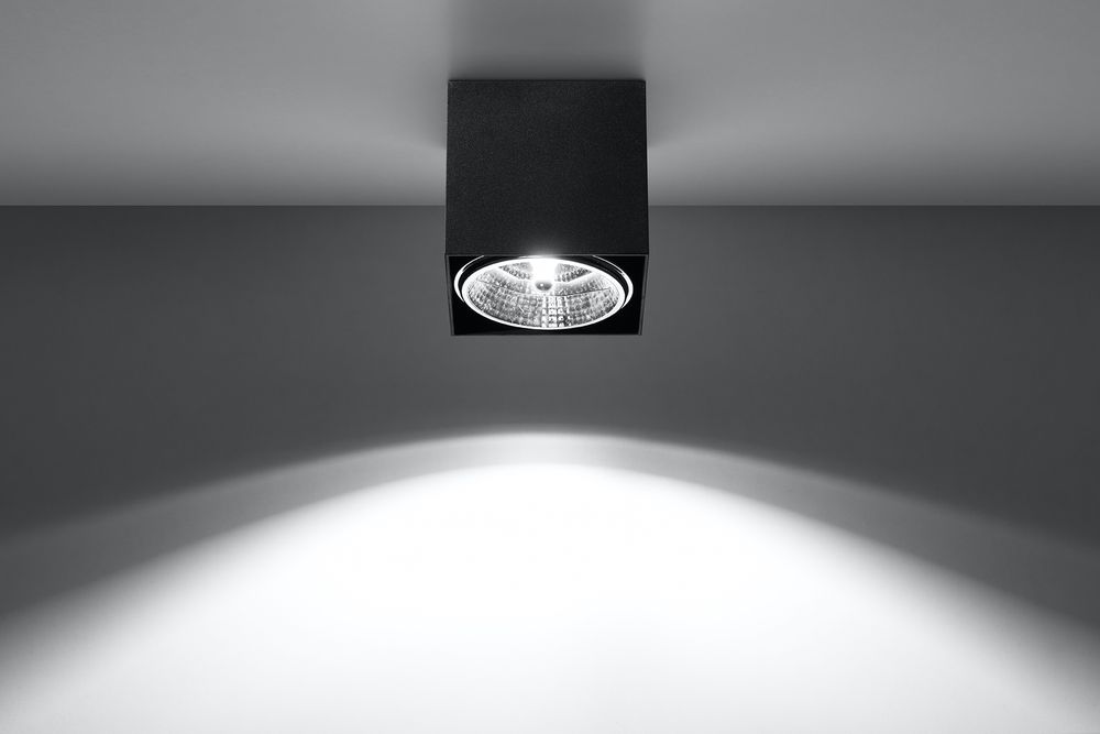 BLAKE Black Square Ceiling Lamp - Modern Loft Design, High Quality GU10