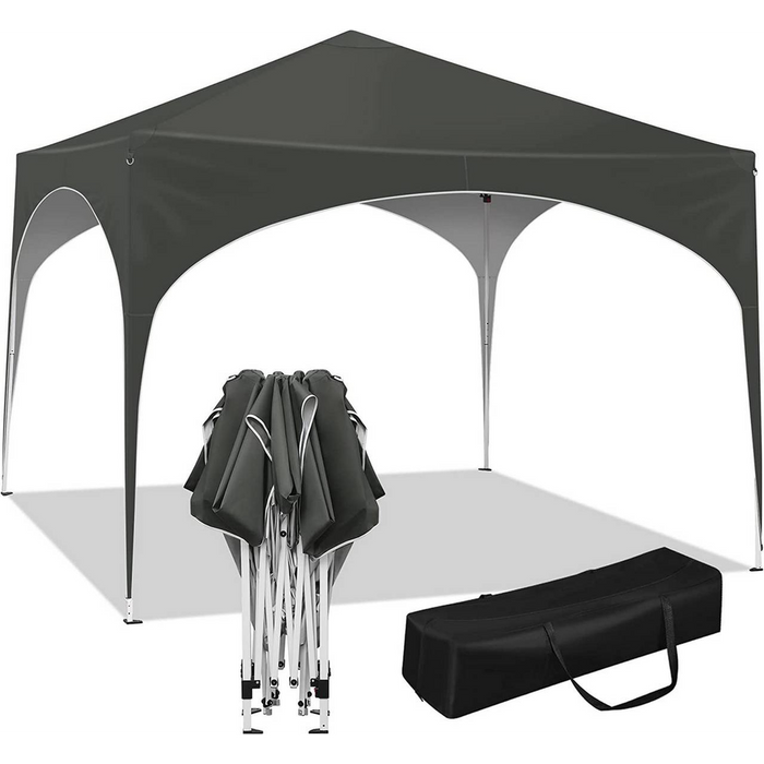 Party Tent | Waterproof and Sunproof Gazebo | Grey Pagoda Tent 3x3 m