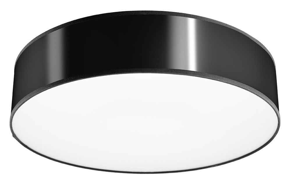 Premium LED Ceiling Lamp: Arena 55 - Black Round Shape, Loft Design, Best Quality, E27 - Perfect for Modern Interiors