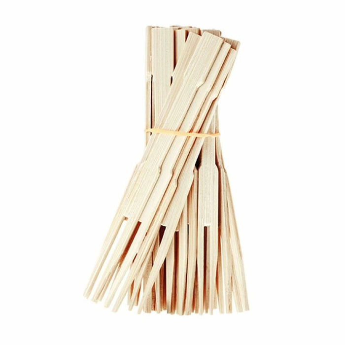 Premium Quality 50-Pack Eco-Friendly Bamboo Skewer Forks - Ideal for BBQs, Parties, and More