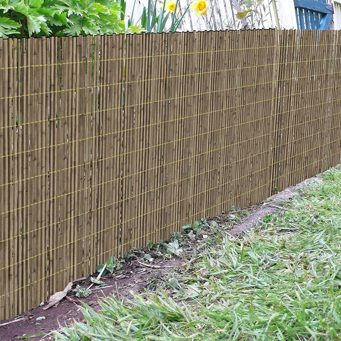 Premium Bamboo Reed Fence (9-10mm) - Shade, Privacy, and Wind Shelter - Eco-Friendly Garden Screening Roll