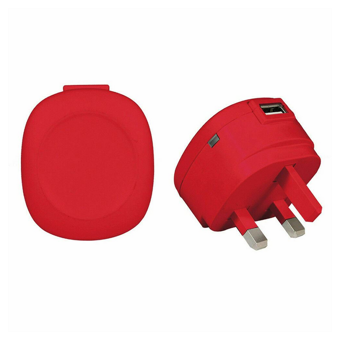 GVC 1A USB 3Pin Mains Charger, Colours Available