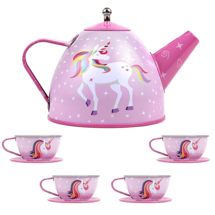 SOKA TEA SET UNICORN 0009257 Metal Tin Tea Party Set with Carry Case