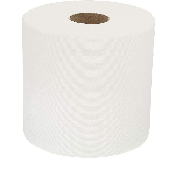 ASPECT Kitchen Rolls Centrefeed (18 Rolls, White) | 2 Ply Embossed Pattern Paper Towels | Strong and Absorbent Tissue Paper | UK Supplier | Wipe Away | Perfect for Commercial & Kitchen Use