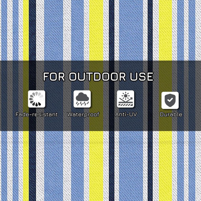 High-Quality Reversible Outdoor Rug for RV Camping Beach, 121 x 182 cm