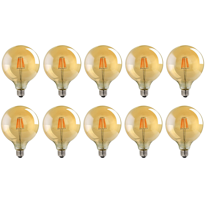 10 Pack E27 LED Edison Dimmable Vintage Amber Glass Warm white 2700K