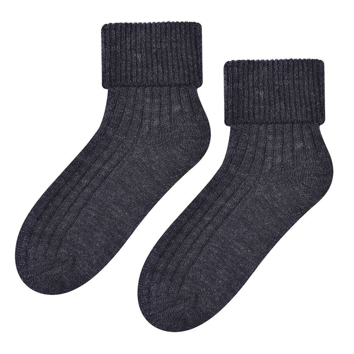 Ladies 1 Pair Wool Turnover Bed Socks by Steven