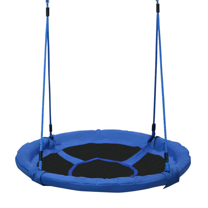 HOMCOM Kid Nest Swing Seat Saucer Tree Swing 40 Inch/100cm for Outdoor Indoor Blue