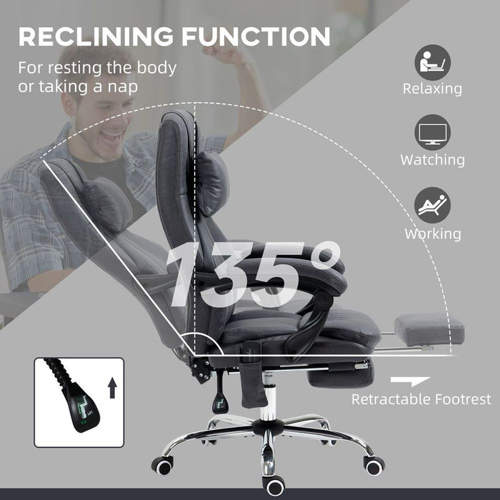 Premium Vinsetto High Back Massage Office Chair - Remote, Vibration, Headrest