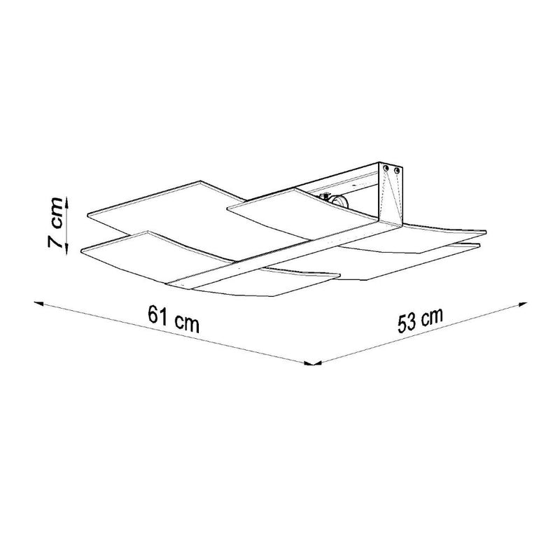 Celia Modern Design Ceiling Lamp - Steel & Glass - High-Quality E27