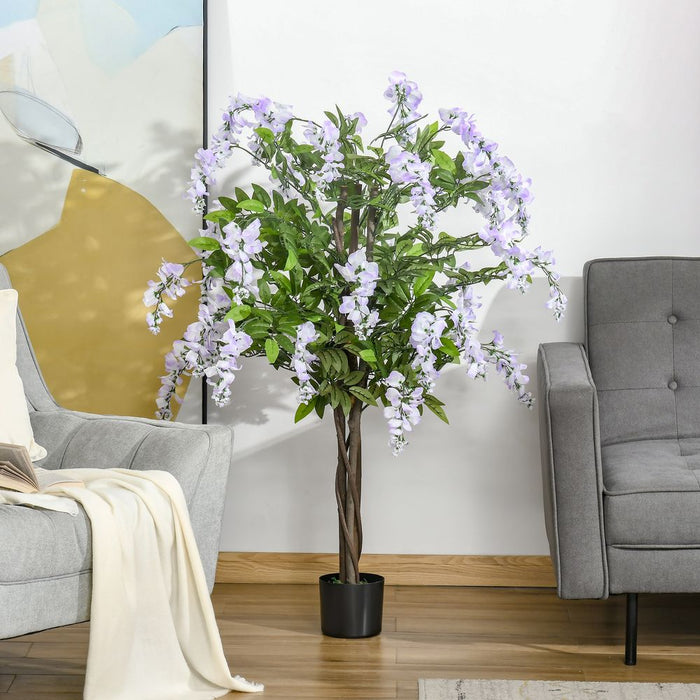 Realistic Wisteria Flower Tree - Artificial Faux Decorative Plant, 110cm - High-Quality Design