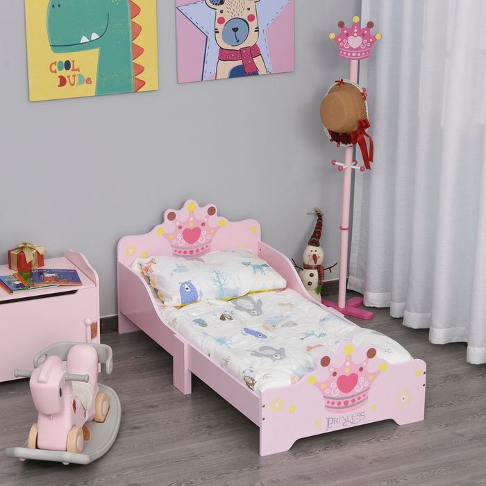 Premium Kids Wooden Princess Crown Bed with Safety Side Rails – Best Quality & Design