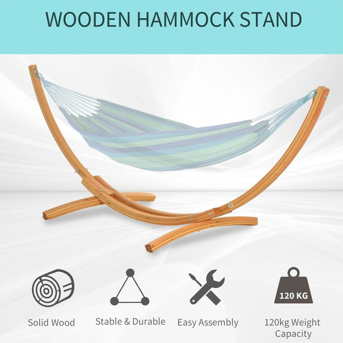 Outsunny Wooden Hammock Stand - Universal Garden Picnic Camp Accessories