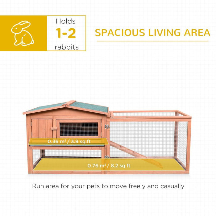Premium Wooden Rabbit Hutch 2 Tier Large Coop Run - Durable, Spacious, Versatile