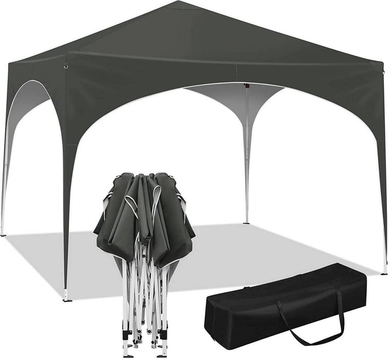 Party Tent | Waterproof and Sunproof Gazebo | Grey Pagoda Tent 3x3 m