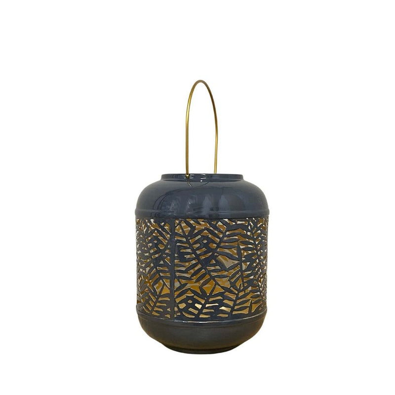 Synergy Leaf Lantern - Create Captivating Shadows - Best Quality - 12cm Base Diameter - 23cm Height - Gold Inner - 13.5cm Handle