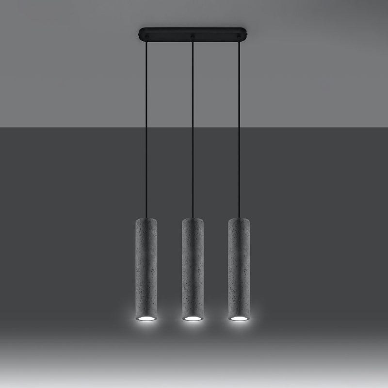 LUVO Industrial Pendant Lamp - Concrete Design - High-Quality GU10 Bulb